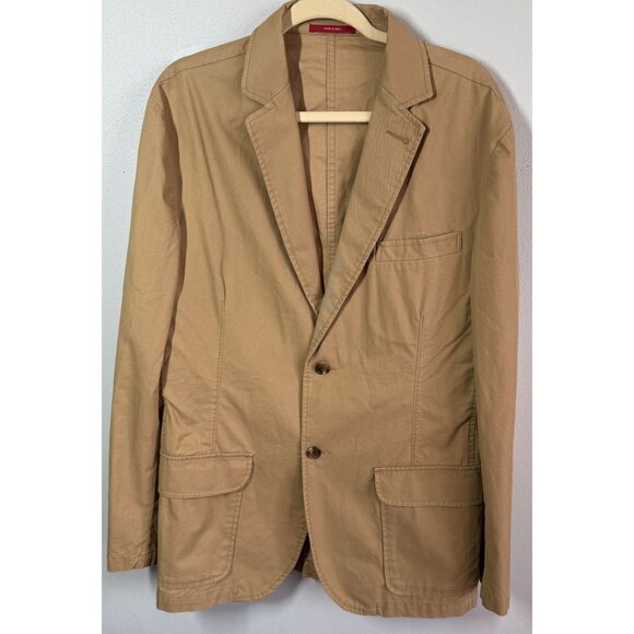 Mossimo Womens Blazer Jacket Large Camel Brown 2 Button Smart Casual Pockets - Picture 1 of 12